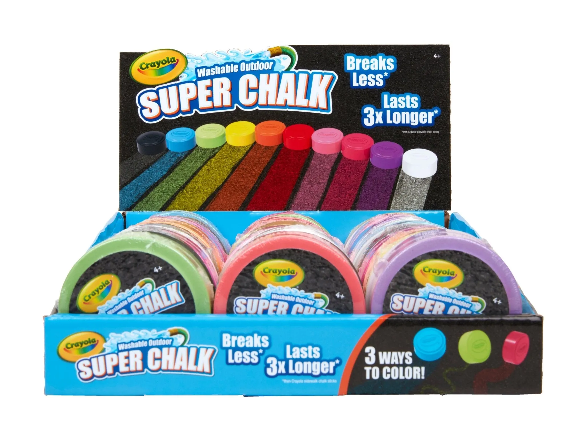1 Ct.  Crayola Super Chalk, 3xLonger Lasting, Ships Better with Fewer Breaks,  Washable Sidewalk Chalk.