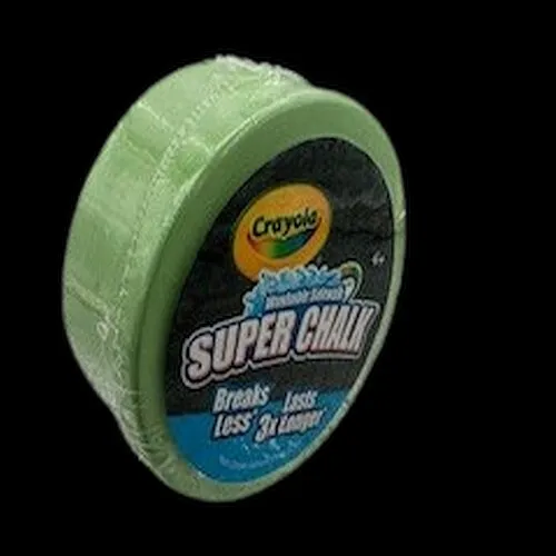 1 Ct.  Crayola Super Chalk, 3xLonger Lasting, Ships Better with Fewer Breaks,  Washable Sidewalk Chalk.