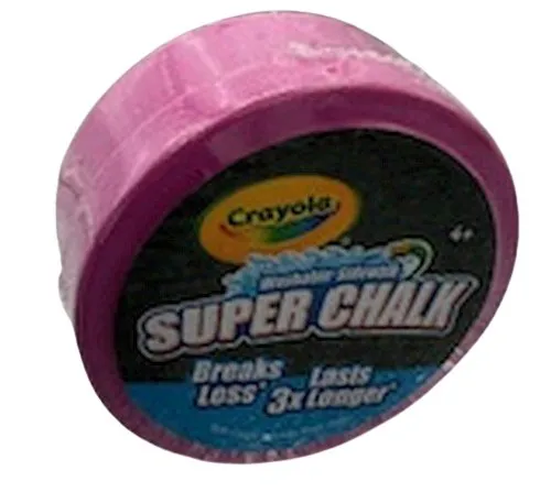 1 Ct.  Crayola Super Chalk, 3xLonger Lasting, Ships Better with Fewer Breaks,  Washable Sidewalk Chalk.