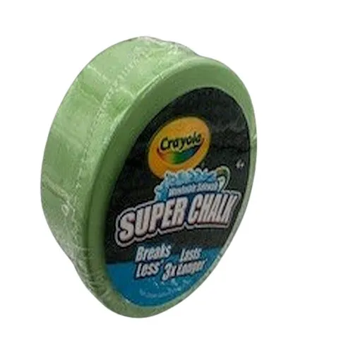 1 Ct.  Crayola Super Chalk, 3xLonger Lasting, Ships Better with Fewer Breaks,  Washable Sidewalk Chalk.