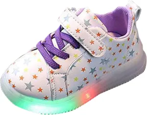 18 Month Girl Shoes Hard Sole Girls Baby Luminous Sport Bling Kids Shoes Children Light Led Baby Shoes Good Shoes Babies