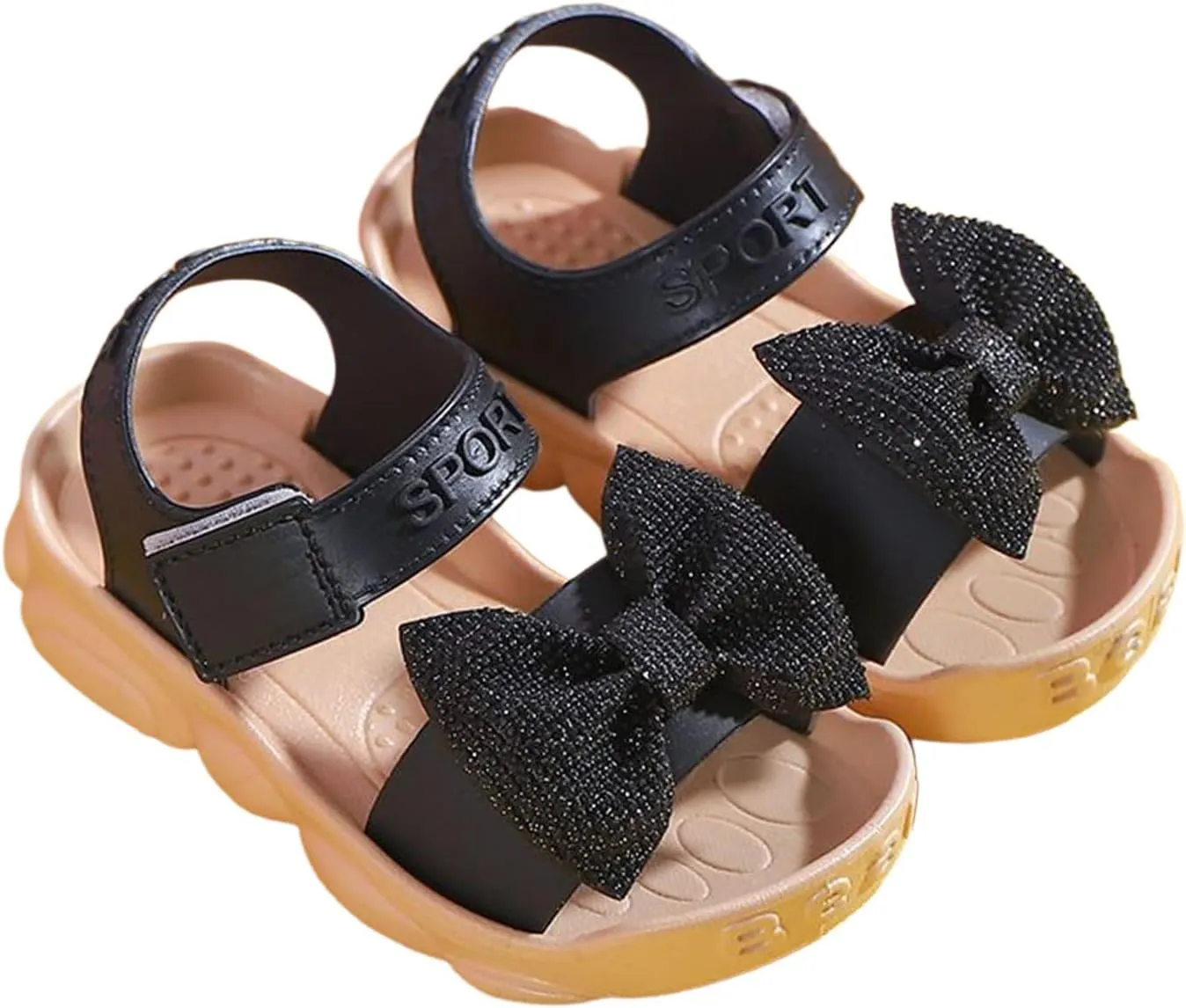 2025 Toddler Kids Infant Girls Soild Bowknot Princress Shoes Soft Sole Non Slip First Walkers Prewalker Beach Shoes