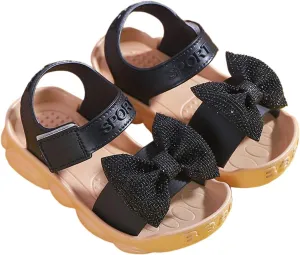 2025 Toddler Kids Infant Girls Soild Bowknot Princress Shoes Soft Sole Non Slip First Walkers Prewalker Beach Shoes
