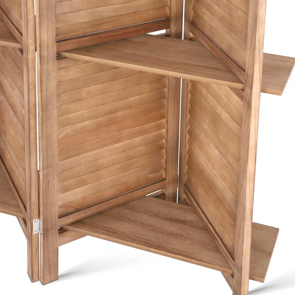 4 Panel Brown Room Divider / Privacy Screen (foldable)