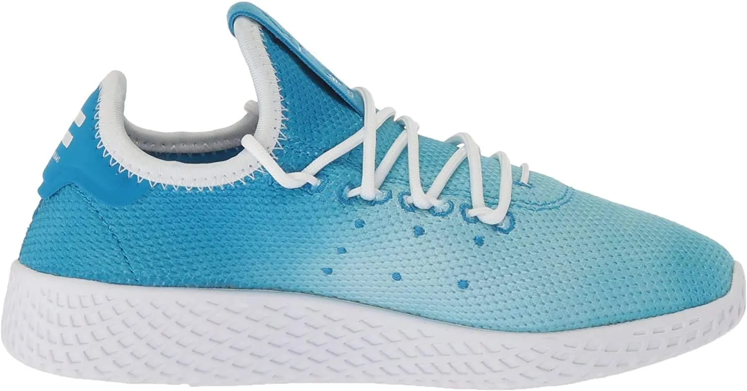 adidas Originals unisex baby Pw Tennis Hu Running Shoe, Bright Blue/White/White, 9.5 Toddler US