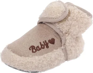 Baby Boy Hard Sole Boots Boys Girls Soft Plush Warm Baby Cotton Boots Snow Shoes Infant First Walkers Baby Shoes Baby Boy Infant Slippers