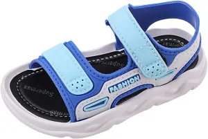 Baby Boy Unisex Sandals for Infant/Toddlers Summer Outdoor Shoes Athletic Non-Slip Soft Sole (Blue, 13.5 Little Child)