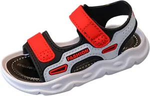 Baby Boy Unisex Sandals for Infant/Toddlers Summer Outdoor Shoes Athletic Non-Slip Soft Sole (Red, 11.5 Little Child)