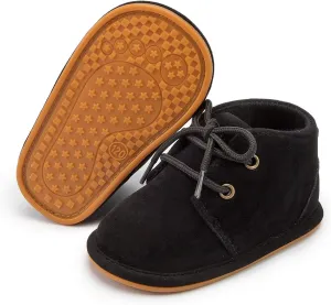 Baby Boys Girls Booties Fleece Anti-Slip Soft Sole Boots Toddler First Walker Warm Shoes
