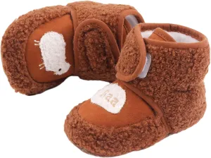 Baby Boys Girls Flat Boots, Non Slip Soft Sole Short Tube Fall Winter Shoes for First Walking