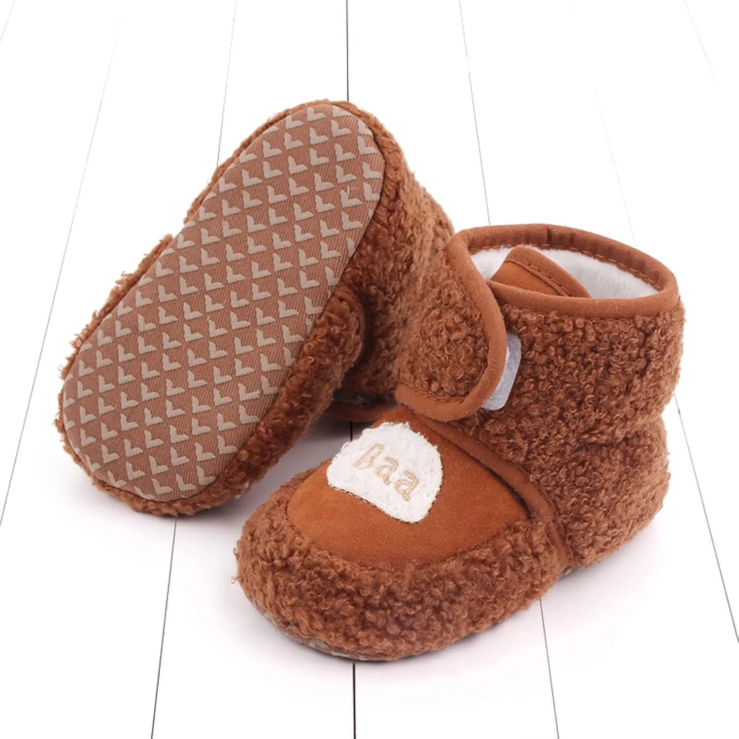 Baby Boys Girls Flat Boots, Non Slip Soft Sole Short Tube Fall Winter Shoes for First Walking
