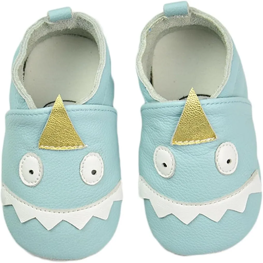 Baby Boys Girls Unisex Soft Soles Anti Slip rib Shoes Cute artoon First Walking Slippers for Infant Toddler Baby Footie