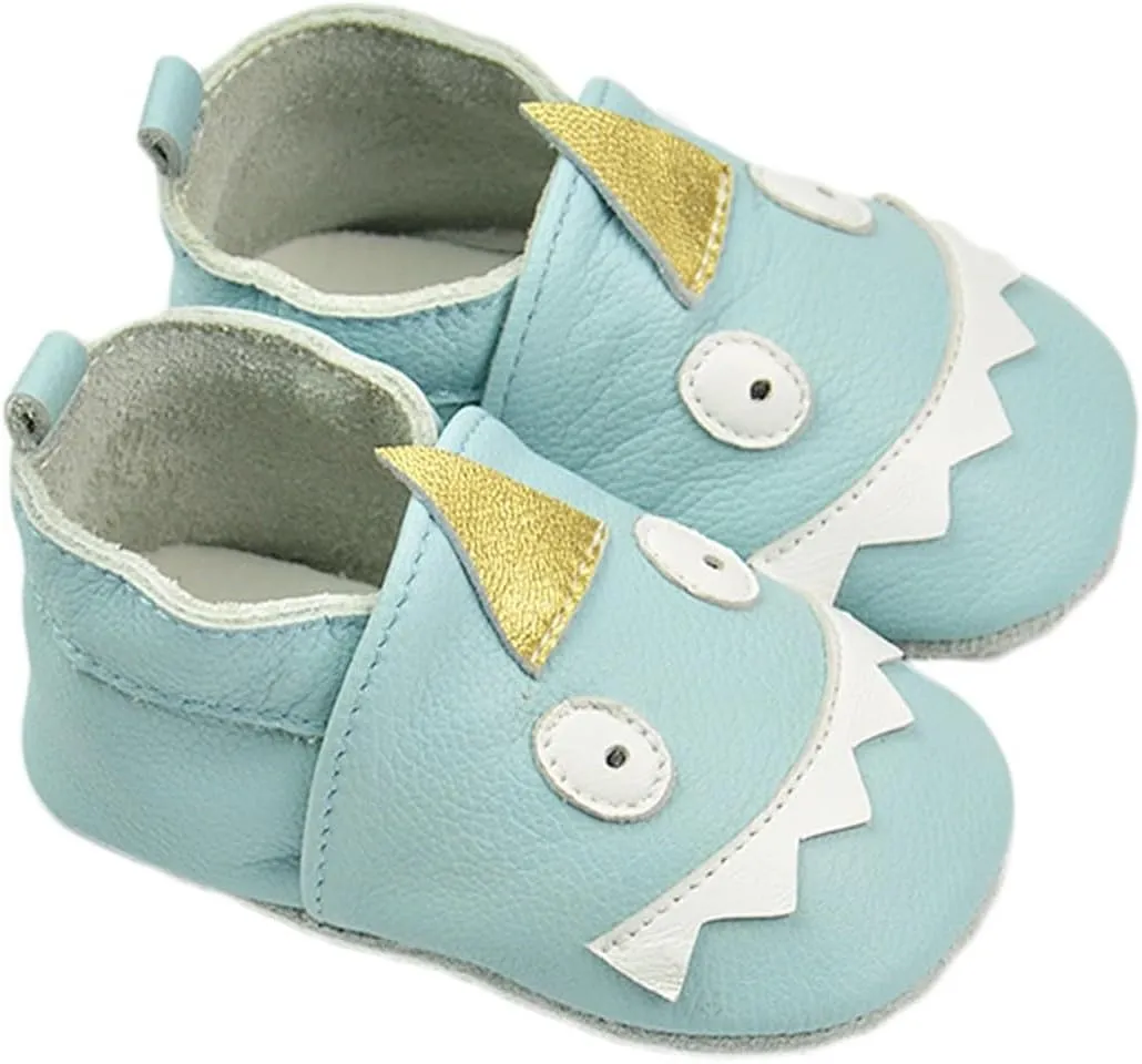 Baby Boys Girls Unisex Soft Soles Anti Slip rib Shoes Cute artoon First Walking Slippers for Infant Toddler Baby Footie