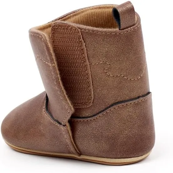 Baby Cowboy Cowgirl Boots Western Boots Toddler Cowboy Bootie Soft Sole Non-Slip Crib Shoes for Infant Boys Girls 0-18 Months