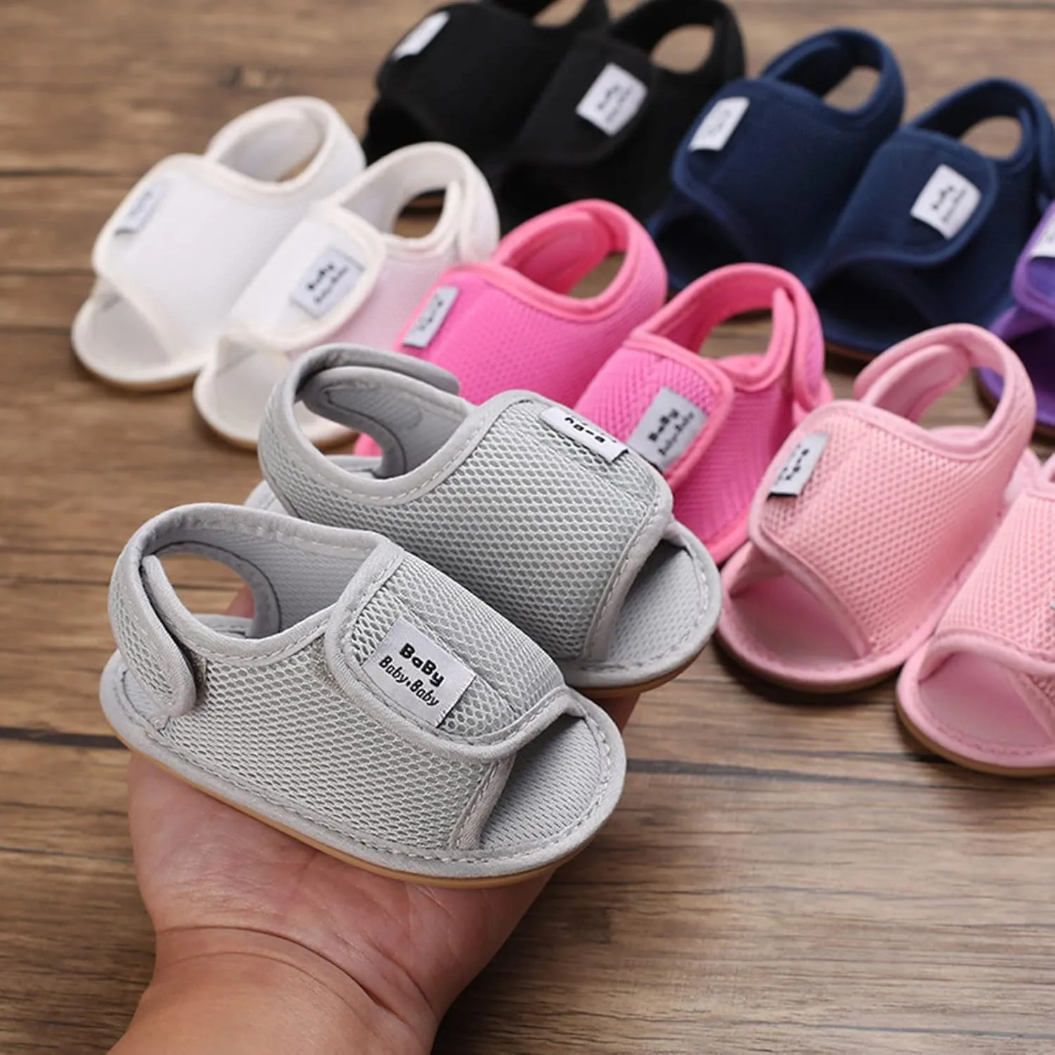Baby Girl Water Shoes Sandals Infant Premium Soft Anti-Slip Rubber Sole Toddler Outdoor Beach Softy Walking Shoes