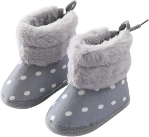 Baby Girls' Boots, Infant Boots Winter Baby Girl Shoes Soft Sole Anti-Slip Toddler Snow Warm Prewalker Newborn Boots