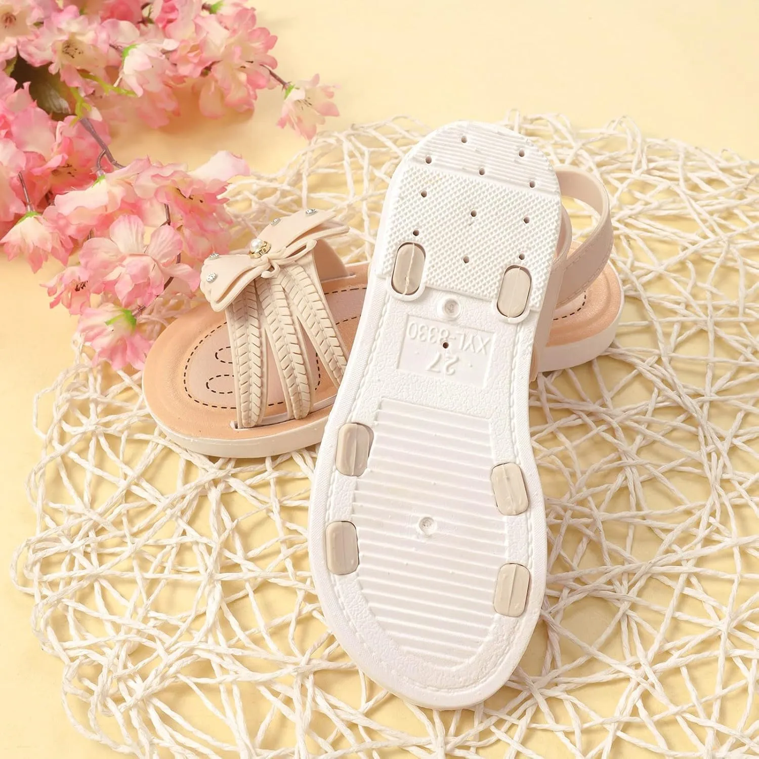 Baby House Sandals Summer New Soft Sole Non Slip Comfortable Fashion Princess Shoes Bow Sandals Girl Toddler Shoes