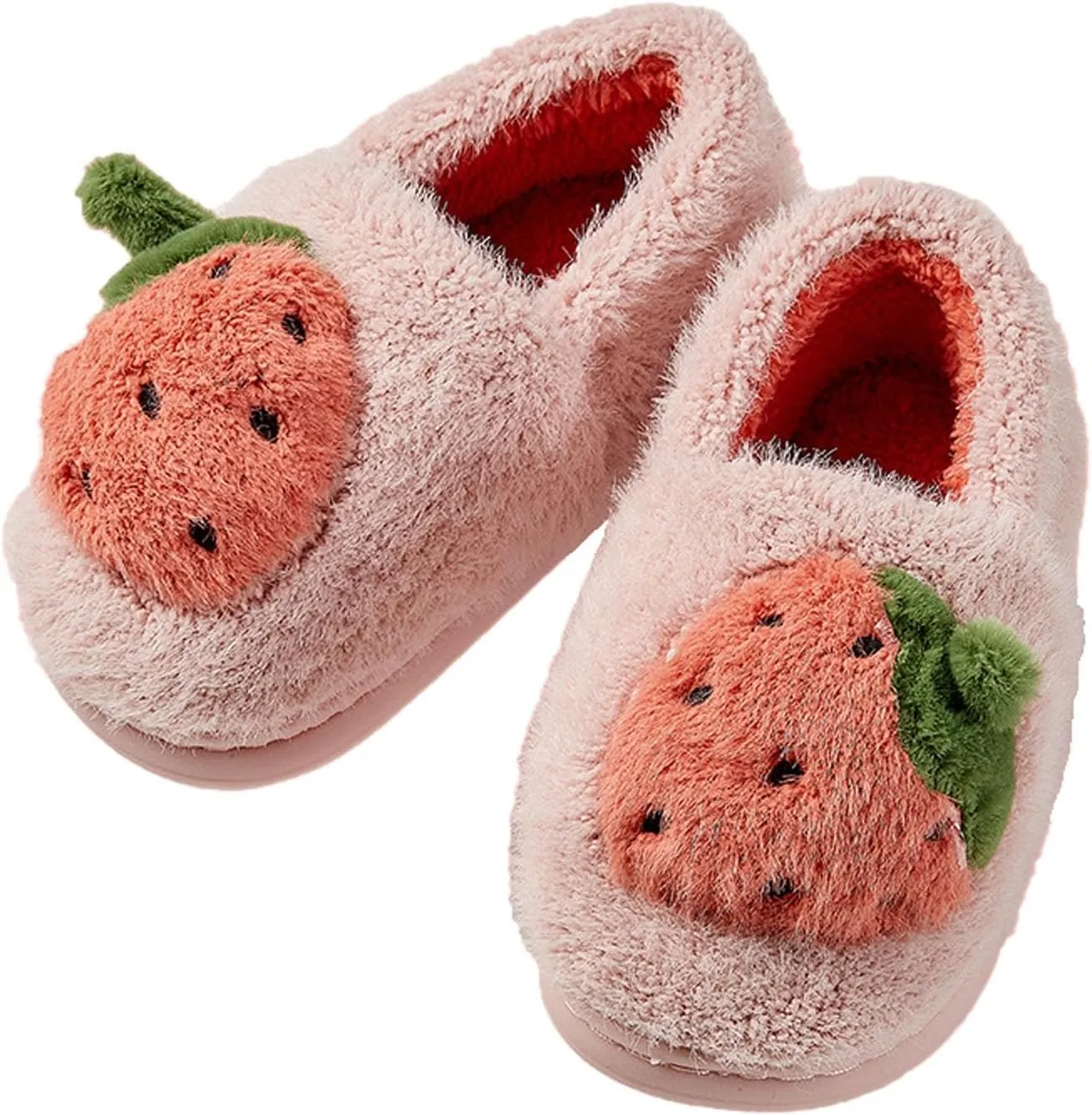 Baby Infant Fr Fuzzy Slippers Toddler Boys Girls Cotton Soft Sole Flat Shoes Winter Indoor Memory Foam House Shoes