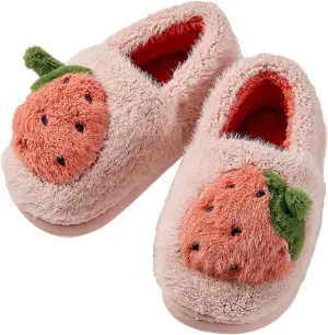 Baby Infant Fr Fuzzy Slippers Toddler Boys Girls Cotton Soft Sole Flat Shoes Winter Indoor Memory Foam House Shoes