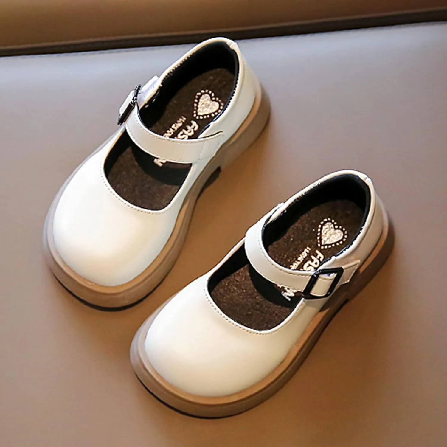 Baby Kids Princess Dress Fashion Spring Summer Children Casual Shoes Girls Thick Sole Slip On Leather Soft Closed Toe