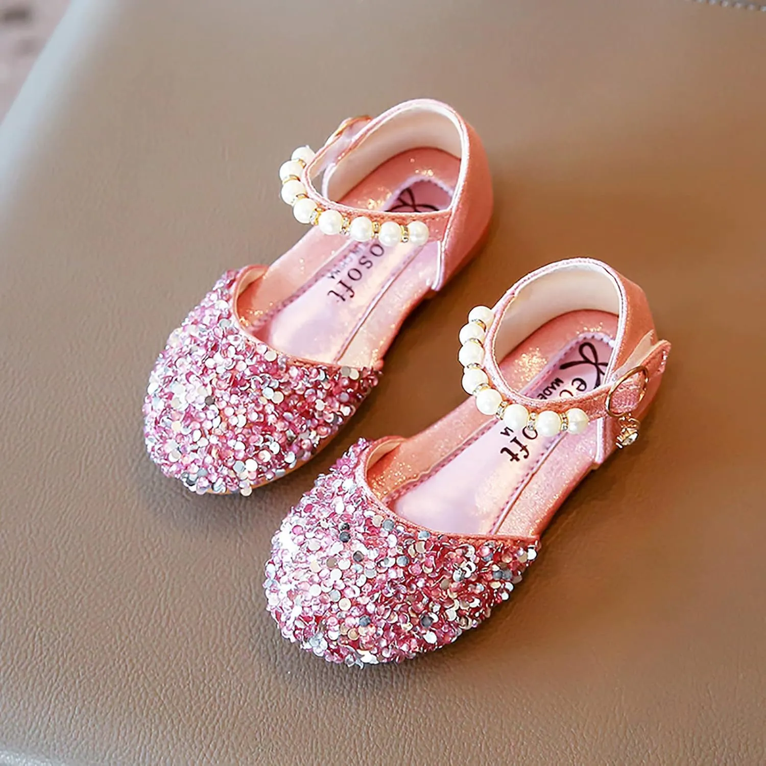 Baby Princess Sandals 2024 Fashion Shoes Bowknot Kids Shoes Single Baby Girls Bling Sandals Crystal Pearl Sandals