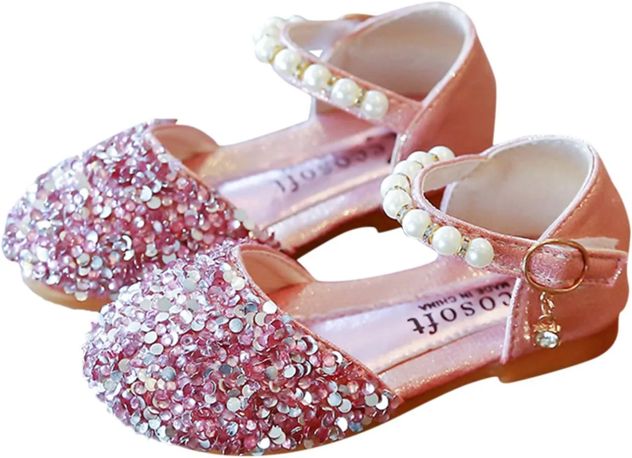Baby Princess Sandals 2024 Fashion Shoes Bowknot Kids Shoes Single Baby Girls Bling Sandals Crystal Pearl Sandals