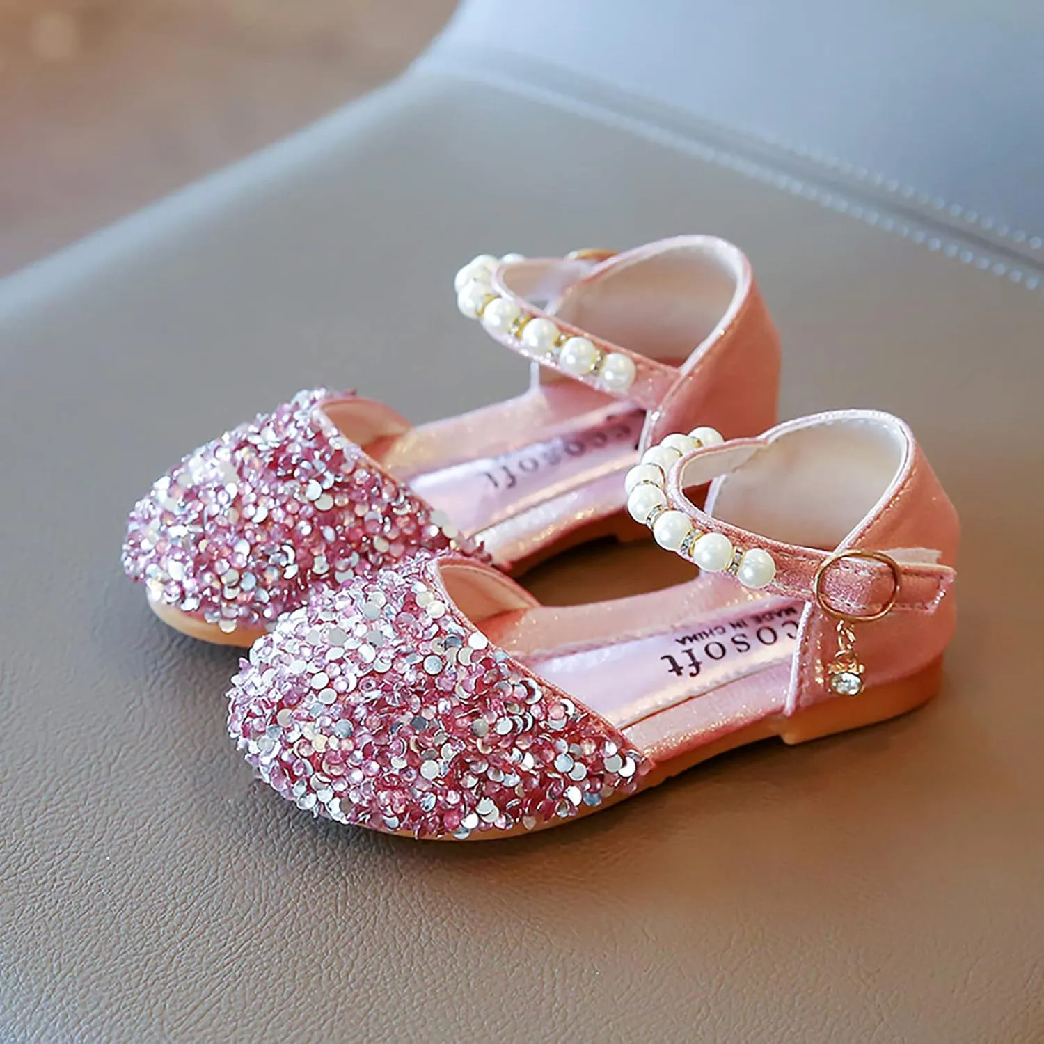 Baby Princess Sandals 2024 Fashion Shoes Bowknot Kids Shoes Single Baby Girls Bling Sandals Crystal Pearl Sandals