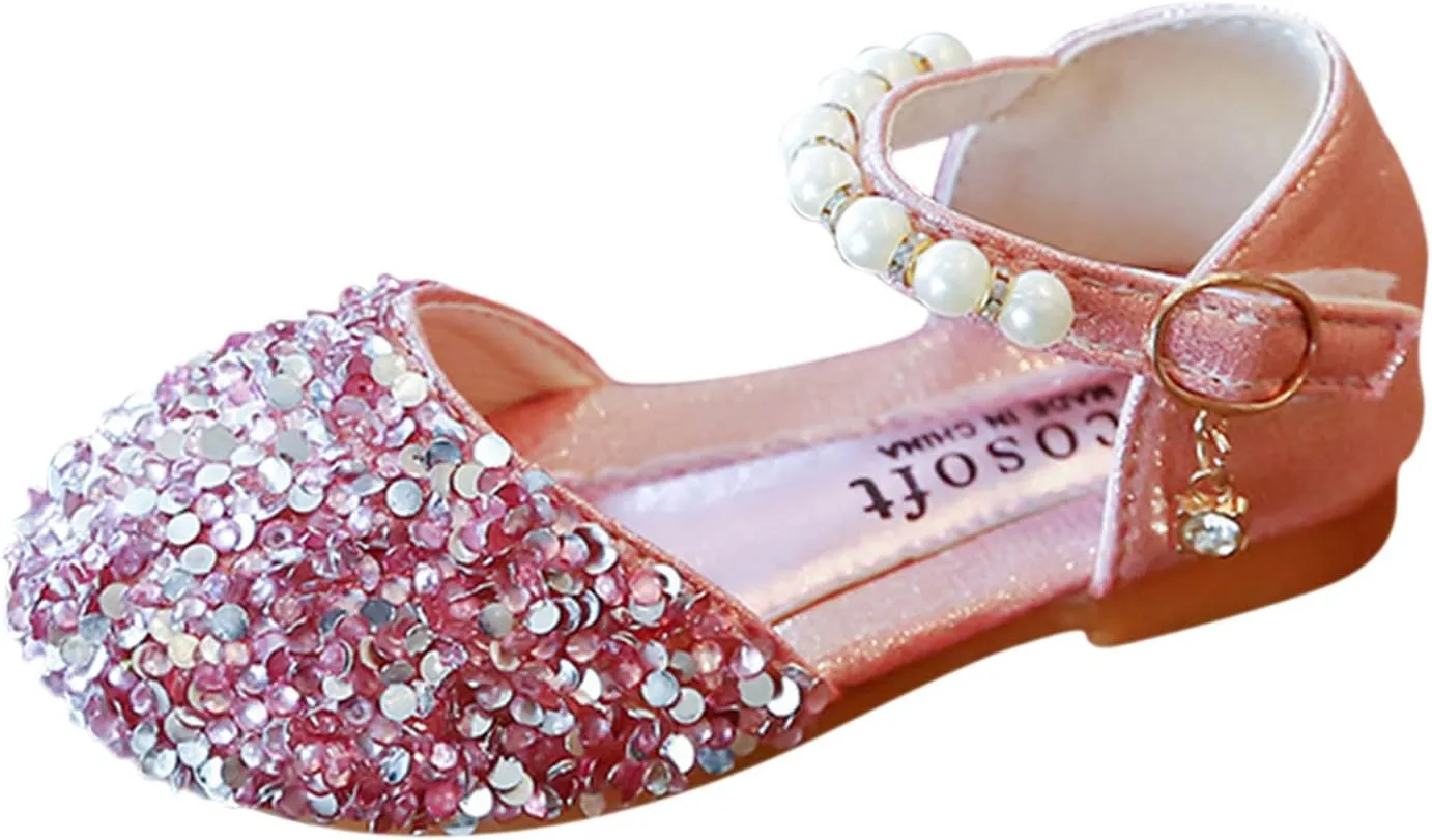 Baby Princess Sandals 2024 Fashion Shoes Bowknot Kids Shoes Single Baby Girls Bling Sandals Crystal Pearl Sandals