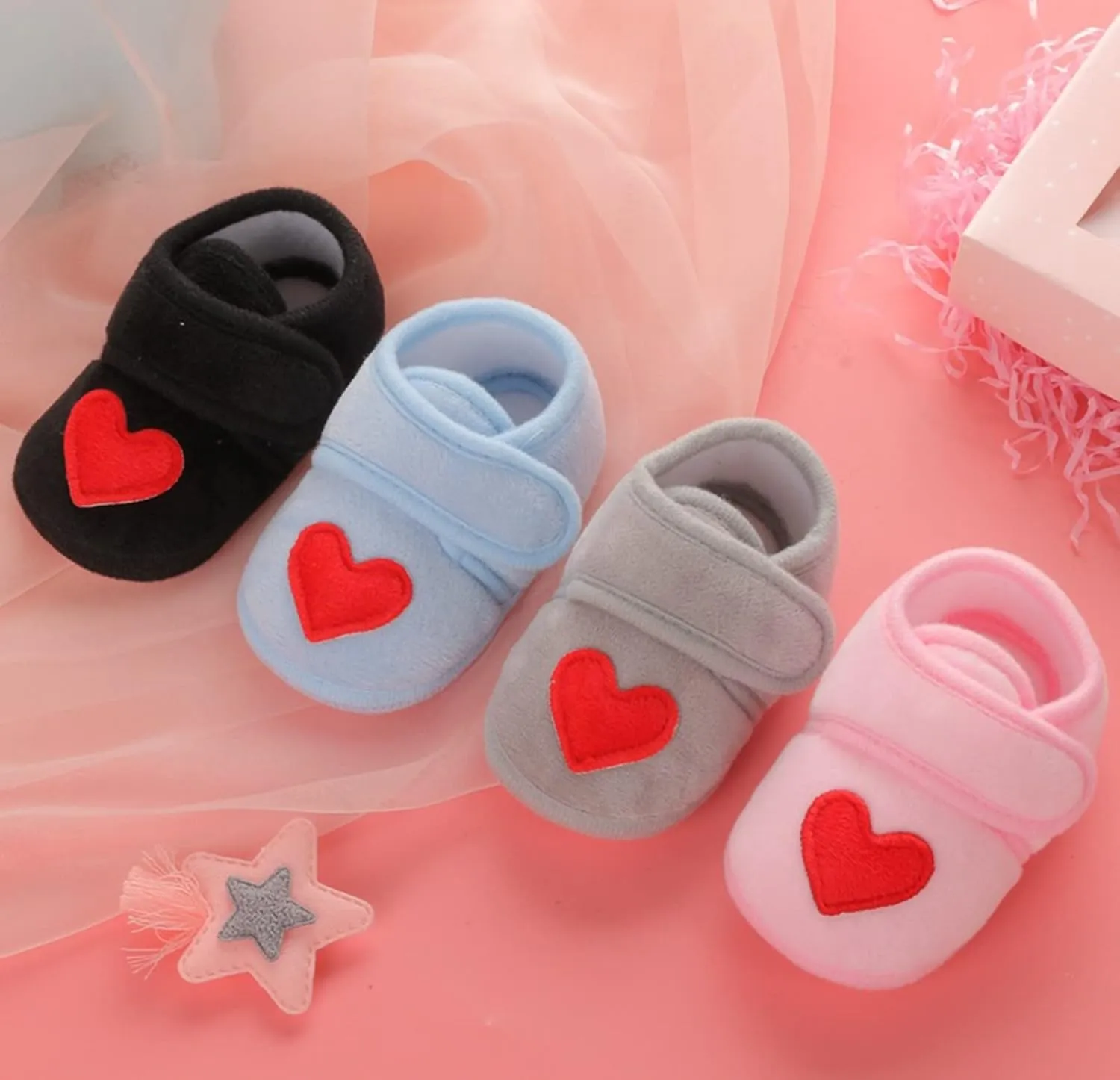 Baby Shoes Boys Girls Walking Shoes Comfortable and Fashionable Soft Cotton Shoes Toddler Girls & Kids