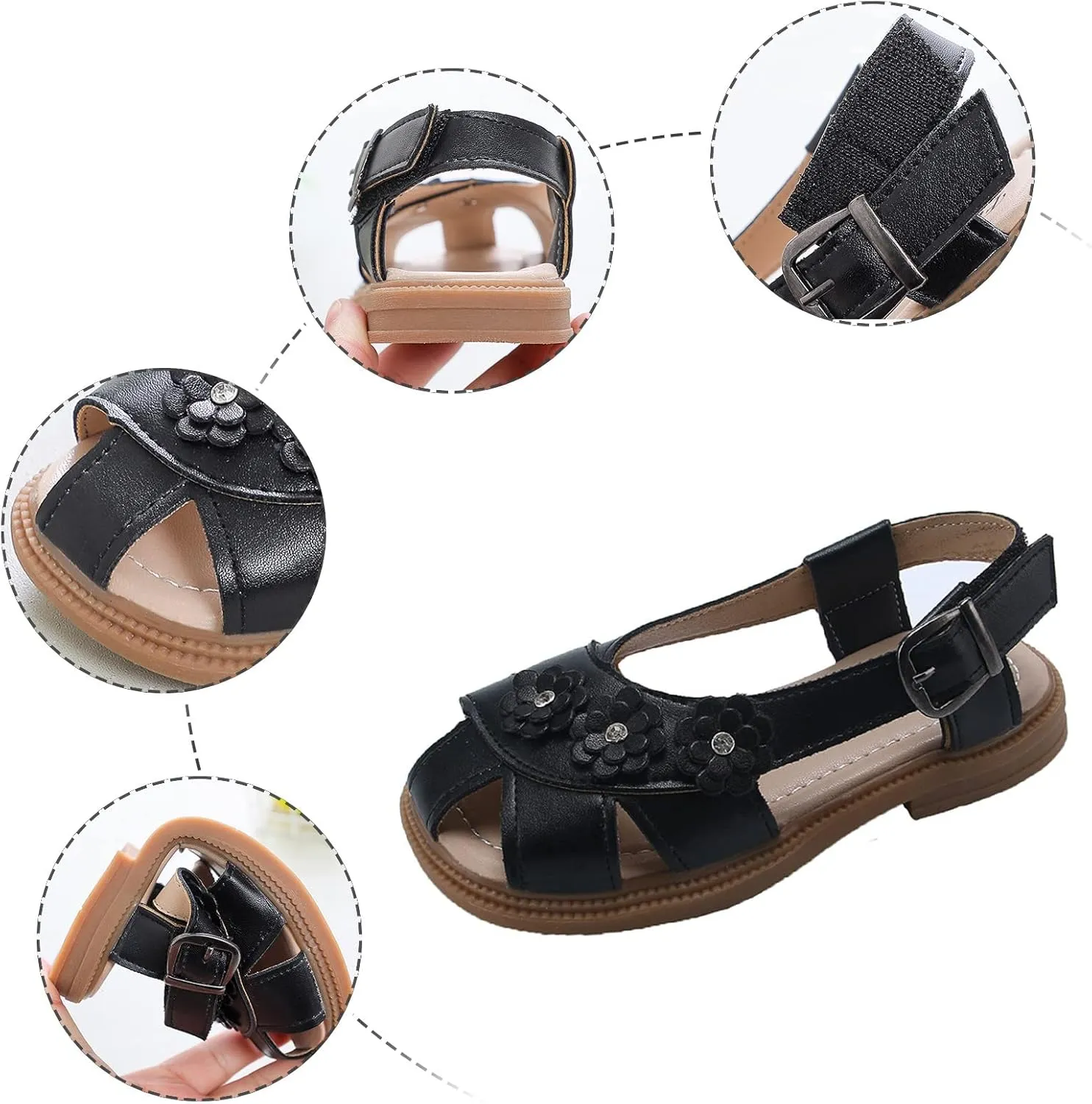 Baby Shoes Flat Sandals Flower Hollow Beach Shoes Fashion Soft Sole Girls Boys Casual Sandals Toddler Dress Up