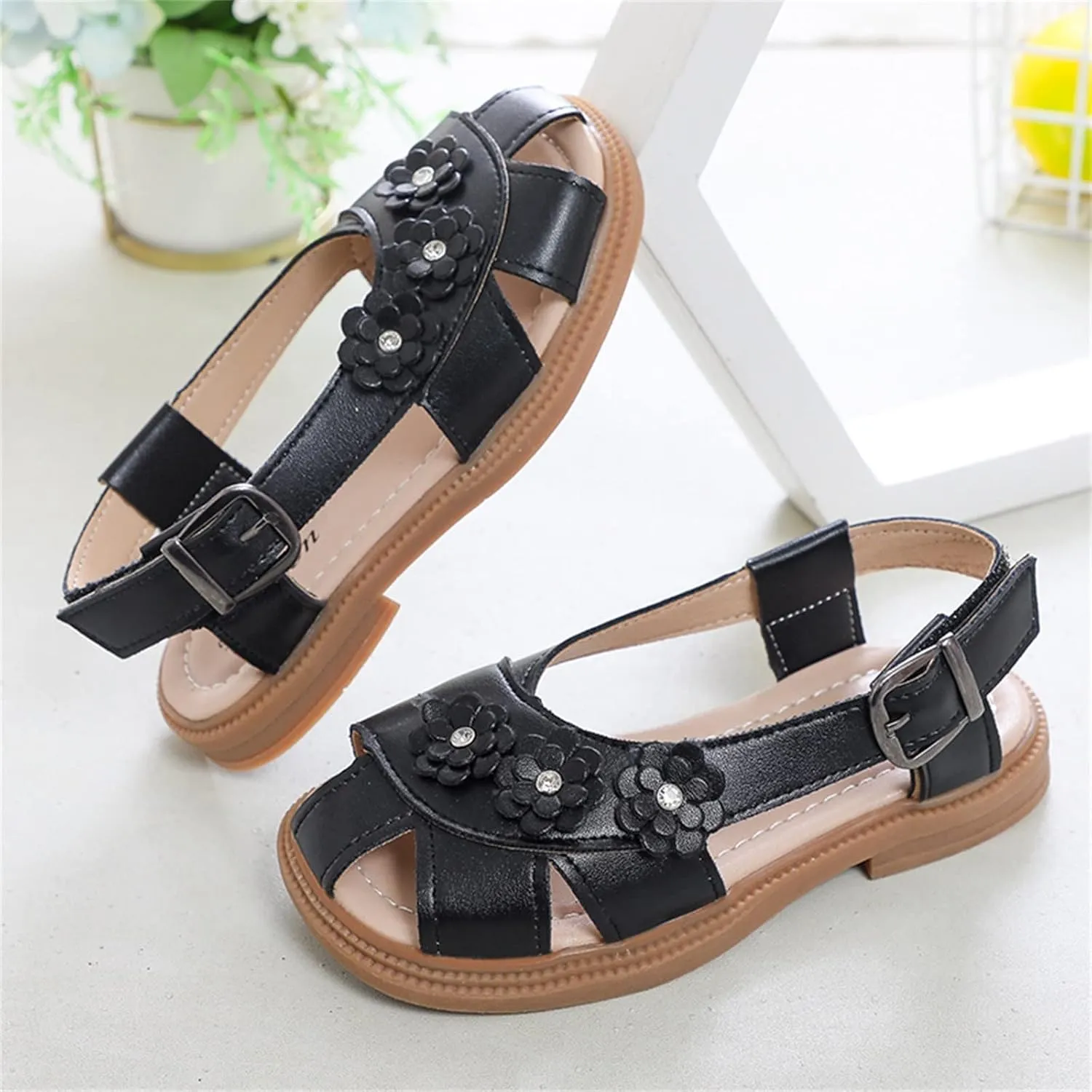 Baby Shoes Flat Sandals Flower Hollow Beach Shoes Fashion Soft Sole Girls Boys Casual Sandals Toddler Dress Up