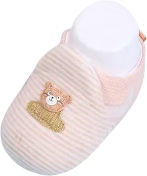 Baby Shoes Floor Shoes Baby Cotton Shoes Plus Velvet Warm Soft Sole Shoes Girls Snow Boots