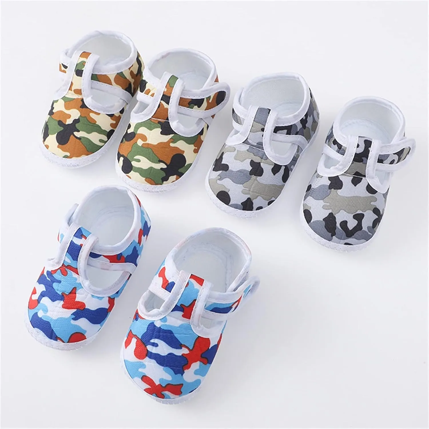 Baby Shoes Soft Sole Infant Shoes Camouflage Dress Flower Princess Shoes Infant Shoes Slip on Shoes Boys