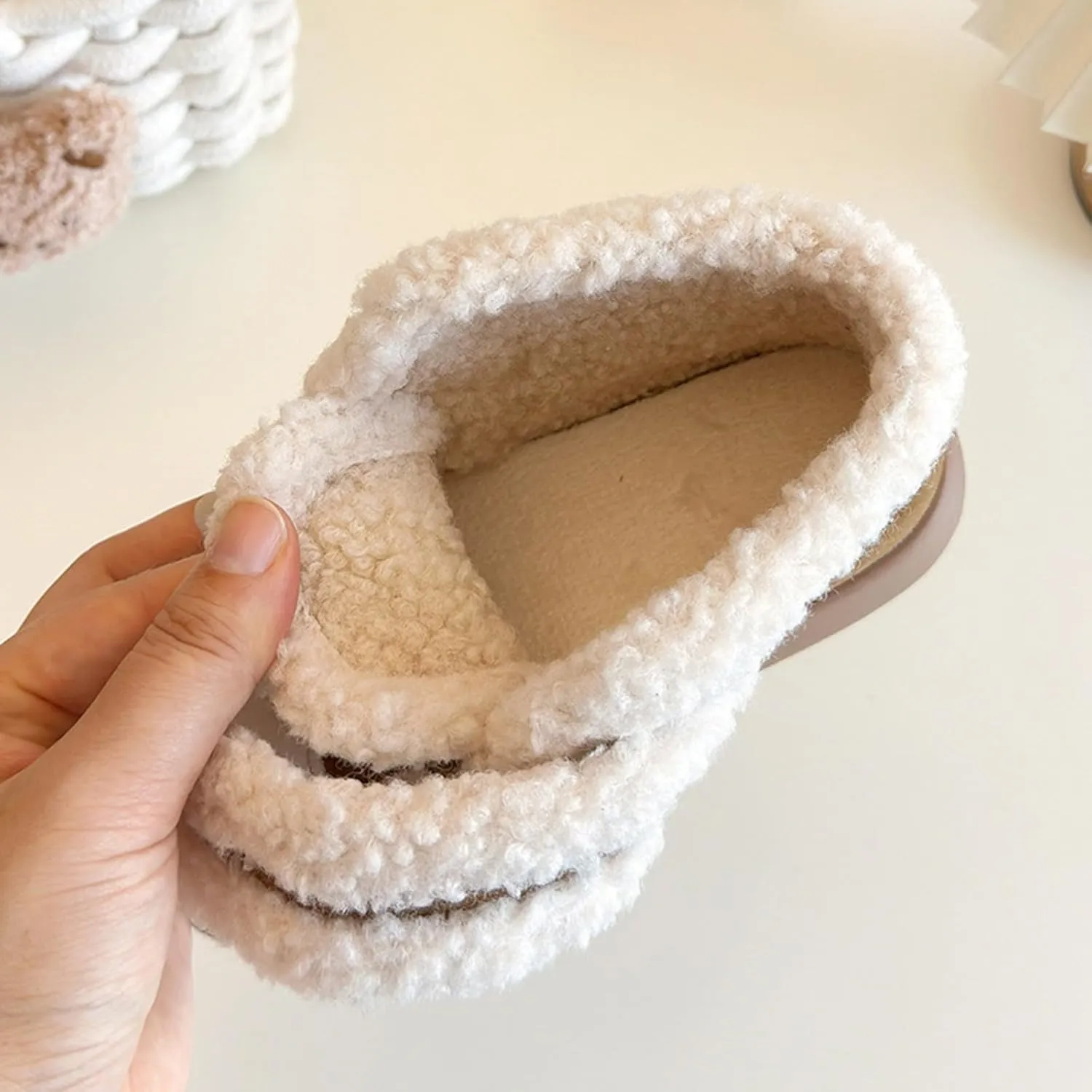 Baby Winter Furry Warm Ankle Shoes for Toddler Cute artoon Plush Lined Snow Boots Soft Sole Kids Size 3 Snow Boots