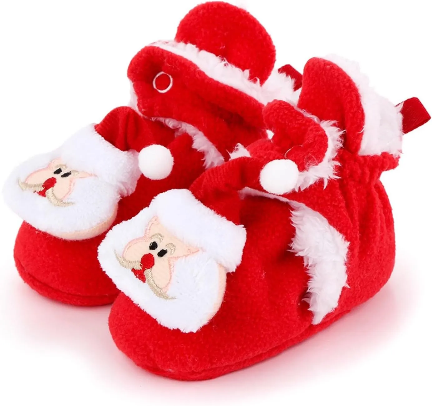 Baby Winter Shoes Infant Christmas Booties Soft Baby Santa Winter Warm Slippers Fur Lined Snow Boots Kids Shoes