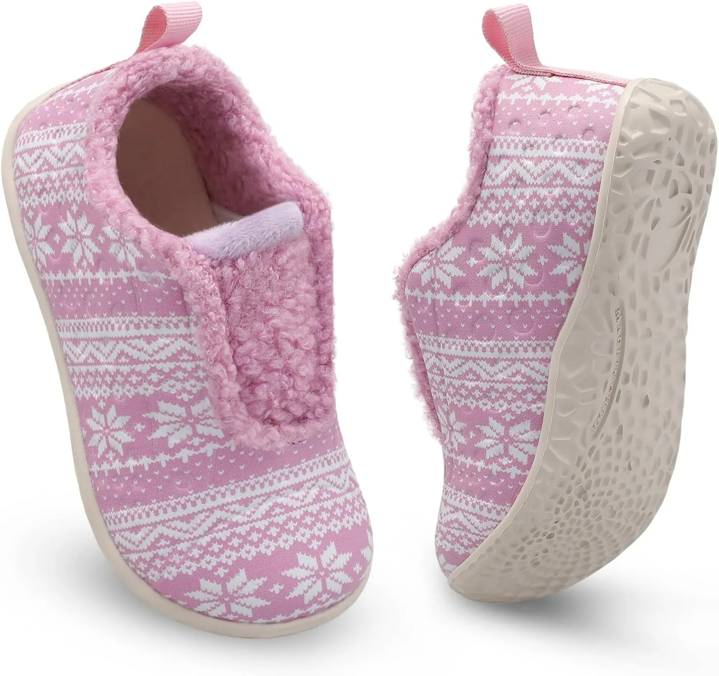BARERUN Toddler Slippers Boys Girls Warm Skin-friendly House Slippers Soft-Lightweight Around House Shoes for Kids Indoor/Outdoor