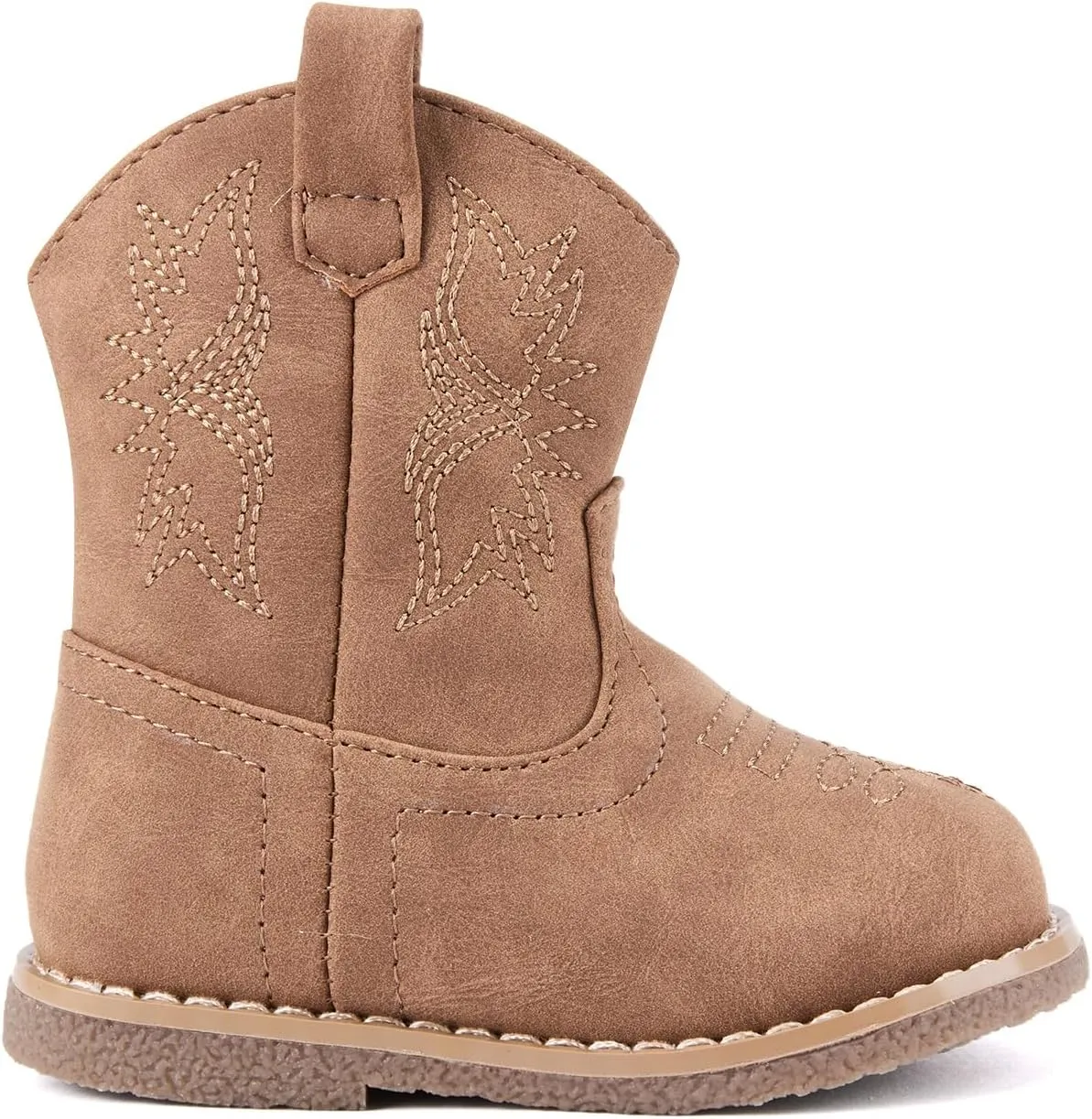 BMCiTYBM Baby Cowboy Cowgirl Boots Infant Western Boots Toddler Boys Girls Round Toe Riding Mid Calf Boots All Seasons for 6 9 12 18 24 Months