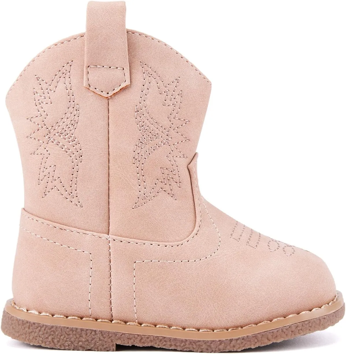BMCiTYBM Baby Cowboy Cowgirl Boots Infant Western Boots Toddler Boys Girls Round Toe Riding Mid Calf Boots All Seasons for 6 9 12 18 24 Months