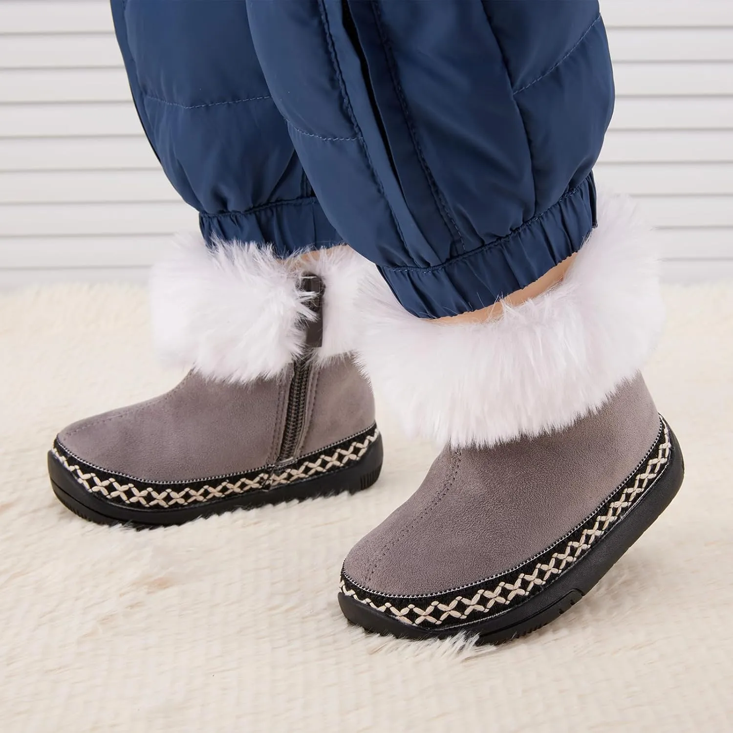 BMCiTYBM Baby Snow Boots Infant Boy Girl Winter Boots Nonslip Lightweight Outdoor Warm Shoes for Cold Weather 6 9 12 18 24 Months(Infant/Toddler)