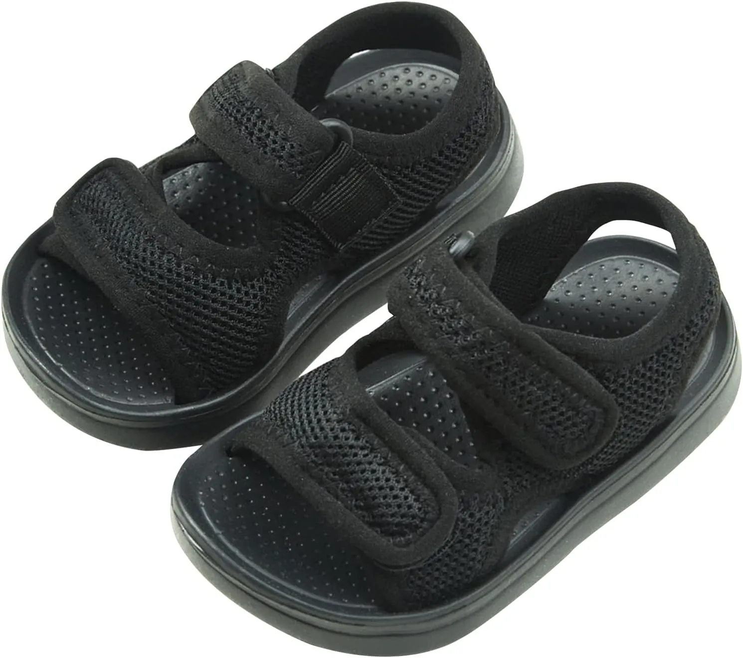Boys Girls Summer Sandals Double Adjustable Strap Non-Slip Shoes Fashion Open Toe Footwear
