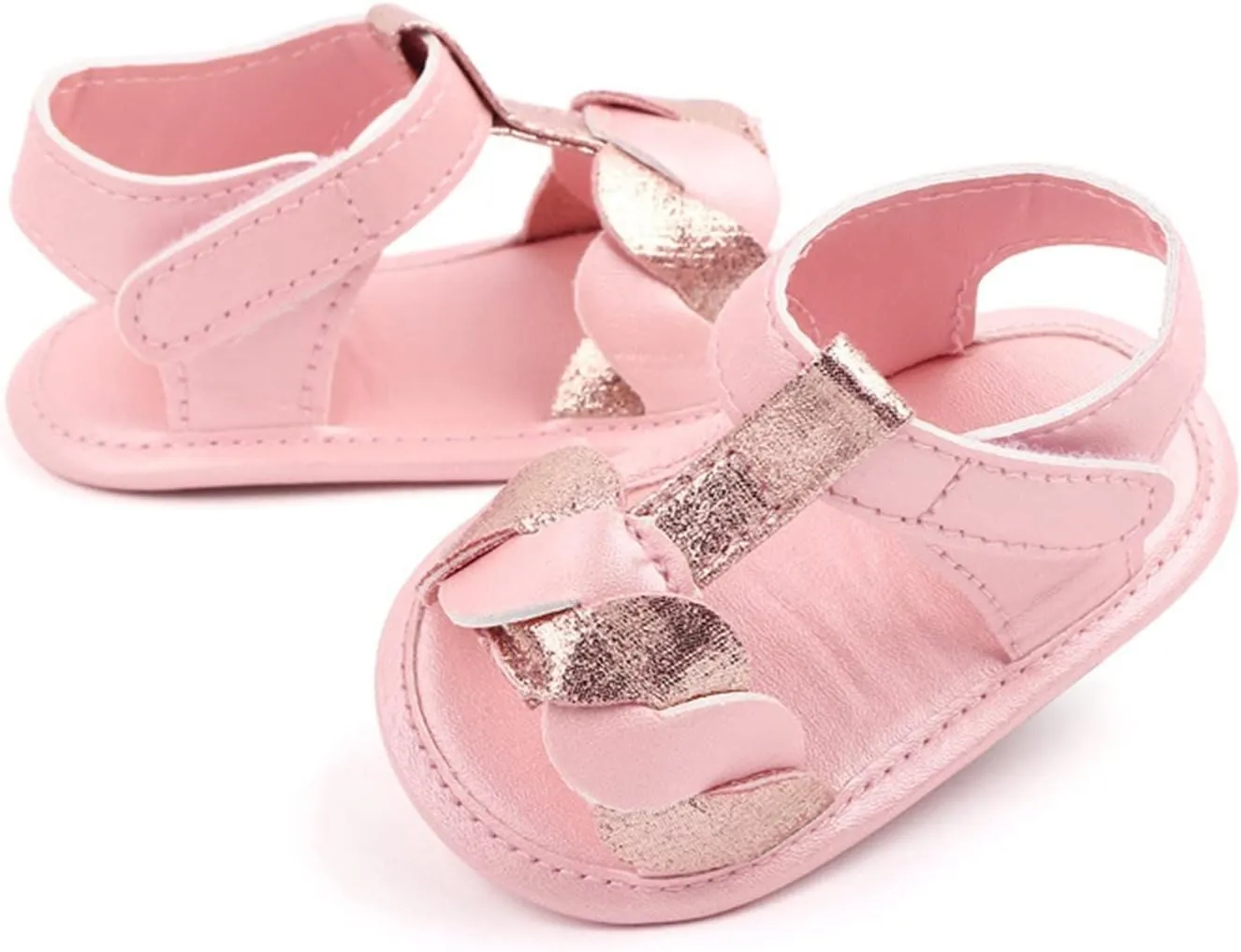 Boys Summer Sandals Infant Summer Girls Sandals Baby Newborn Cute Flowers Walking Flat Shoes Non Slip Baby Shoes