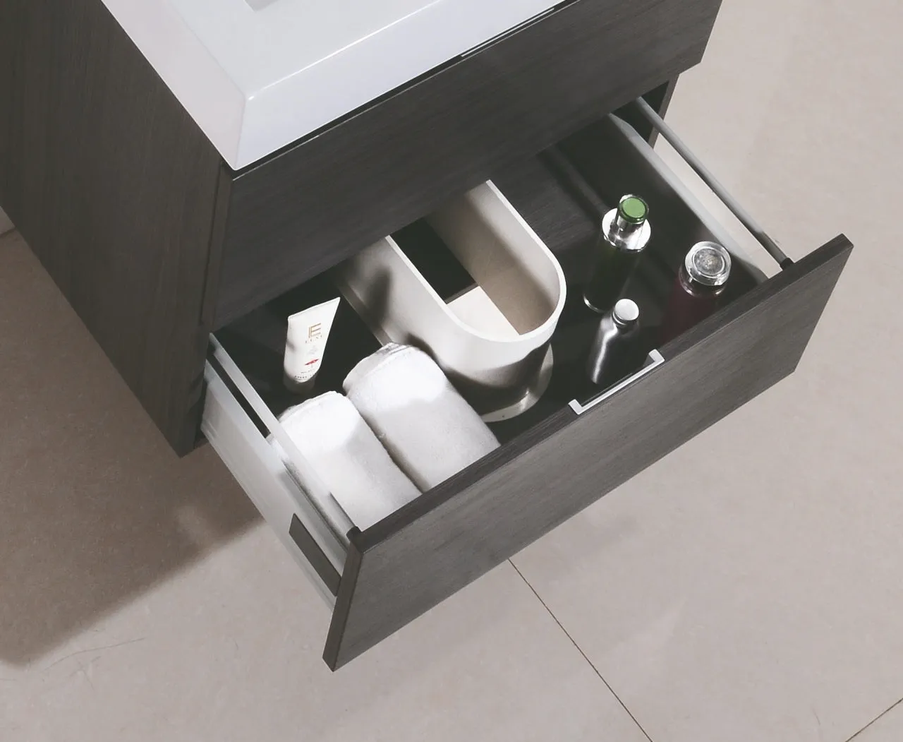 BSL24" Grey Oak, Wall Mount Bathroom Vanity