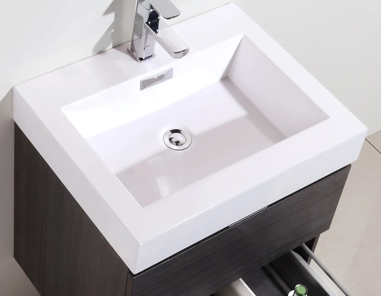 BSL24" Grey Oak, Wall Mount Bathroom Vanity
