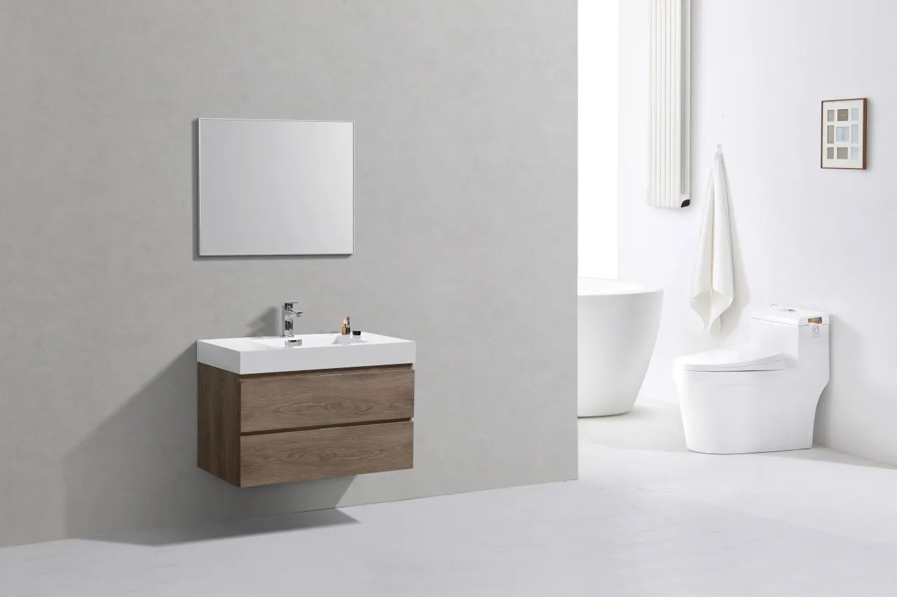 BSL36" BUTTERNUT, Wall Mount Bathroom Vanity