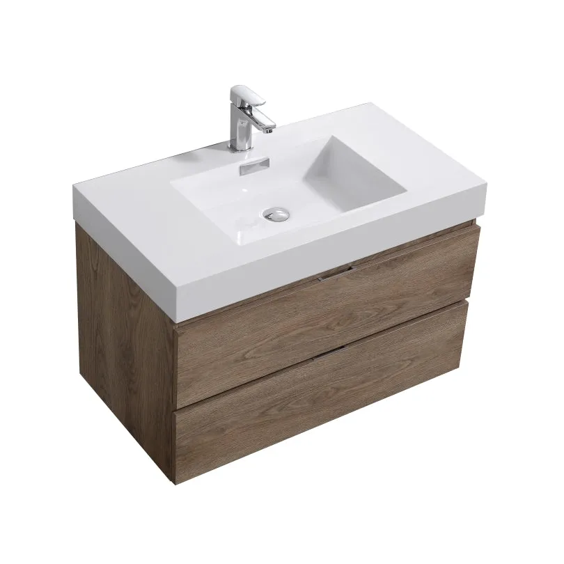 BSL36" BUTTERNUT, Wall Mount Bathroom Vanity