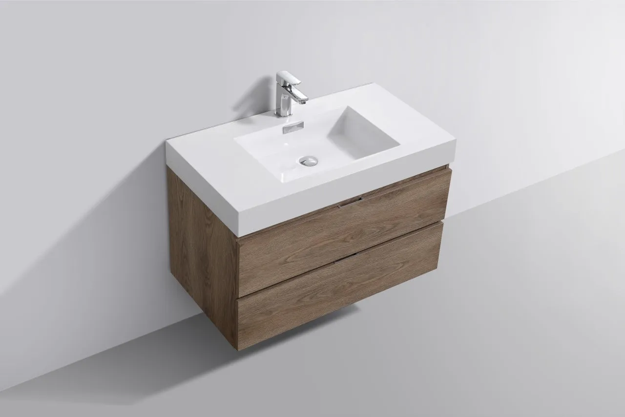 BSL36" BUTTERNUT, Wall Mount Bathroom Vanity