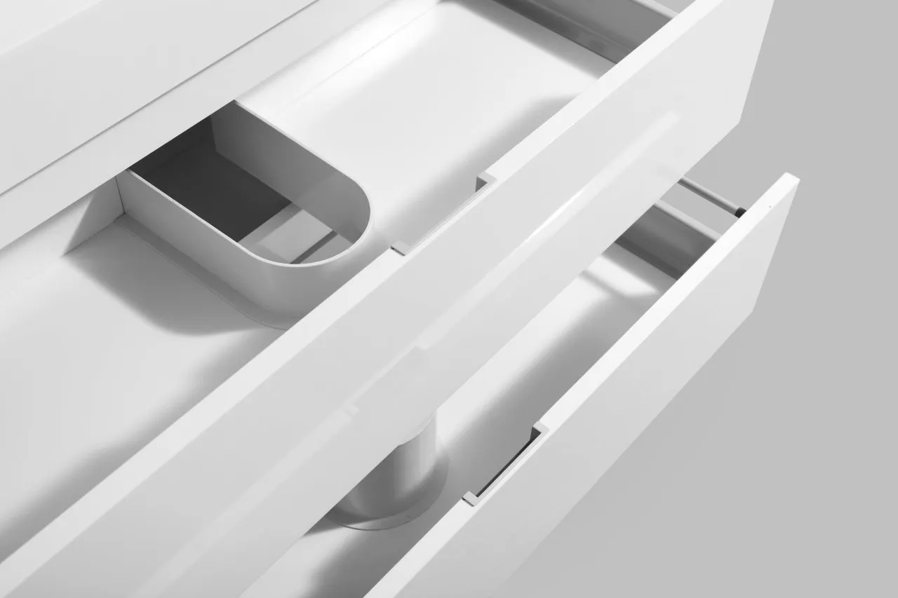 BSL40" High Gloss White, Wall Mount Bathroom Vanity