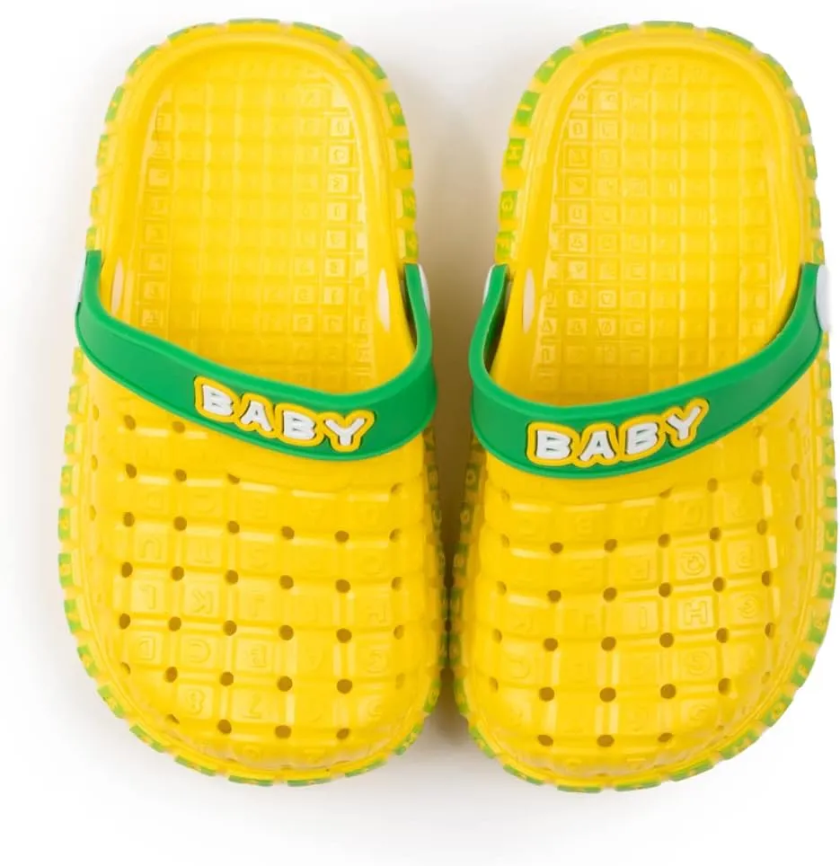 Casazoe Toddler Kids Boys Girls Cute Garden Water Clogs Alphabet Sandals Slip On Shoes Slipper Slides Lightweight Outdoor Summer Infant Children Beach Pool Shoes (Toddler/Little Kids)