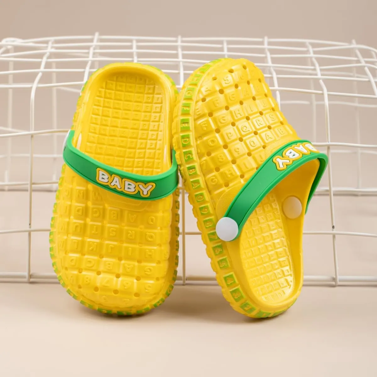 Casazoe Toddler Kids Boys Girls Cute Garden Water Clogs Alphabet Sandals Slip On Shoes Slipper Slides Lightweight Outdoor Summer Infant Children Beach Pool Shoes (Toddler/Little Kids)