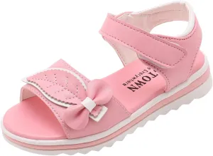 Children Shoes Fashion Flower Thick Sole Sandals Soft Sole Comfortable Princess Sandals Baby Girl Shoes 3-6 Months (Pink, 10-10.5 Years Big Kids)